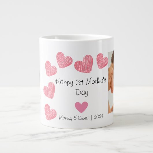 Het geschenk van de eerste moeder extra grote beker (Voorkant)