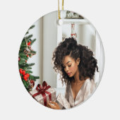 Het "Geschenk van het Seizoen" Keramisch Ornament (Links)