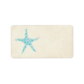 Het geschikt om gedrukt te worden Turkooise Etiket (Voorkant)