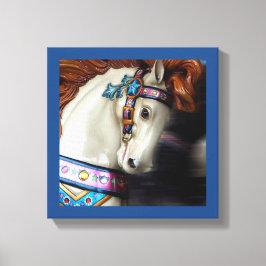 Het geschilderde Paard Vrolijk-rond pretpark 7 Canvas Afdruk