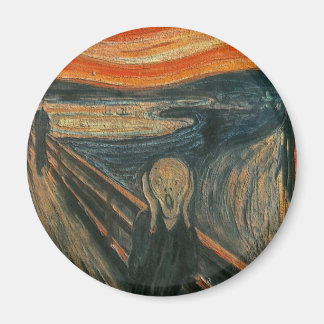 Het geschreeuw (getextureerd) van Edvard Munch Magneet