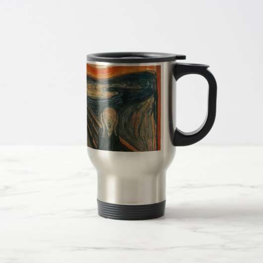 Het geschreeuw (getextureerd) van Edvard Munch Reisbeker (Rechts)