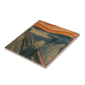 Het geschreeuw (getextureerd) van Edvard Munch Tegeltje (Zijkant)