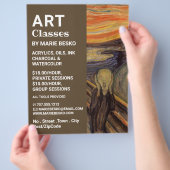 Het geschreeuw van Edvard Munch, kunstklassen Flyer (Hand)
