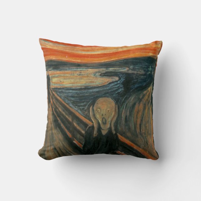 Het geschreeuw van Edvard Munch, symbolische schil Kussen (Voorkant)