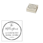 Het geschreven het Adres van de Terugkeer van het  Rubberstempel (Gestempeld)