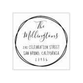 Het geschreven het Adres van de Terugkeer van het  Rubberstempel (Afrduk)