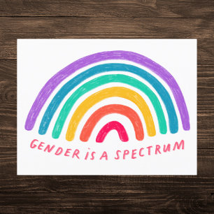 Het geslacht is een spectrum regenboog briefkaart