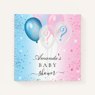 Het geslacht van het gastboek onthult baby shower  notitieboek