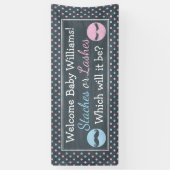 Het geslacht van Lashes of Staches onthult banner. Spandoek (Verticaal)