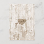 Het gesneden hart boom bruiloft Collectie Detail Informatiekaartje (Achterkant)