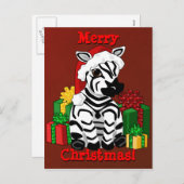 Het Gestreepte Briefkaart van Kerstmis (Voorkant / Achterkant)