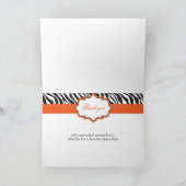 Het gestreepte Oranje Lint dankt u kaardt Bedankkaart (Binnen)