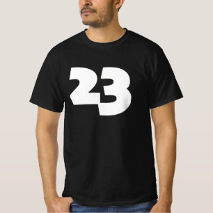 Het getal 23 print nieuwheid: alleen nummer t-shirt