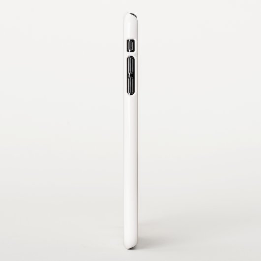 Het getal nul (0) in zwart iPhone hoesje (Linkerkant)