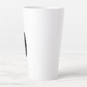 Het getal nul (0) in zwart latte mok (Voorkant)