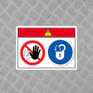 Het gevaar/de Apparatuur begint automatisch Etiket Sticker