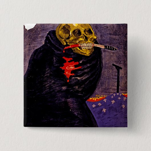 Het gevaar van Bolsjevisme Vierkante Button 5,1 Cm (Voorkant)