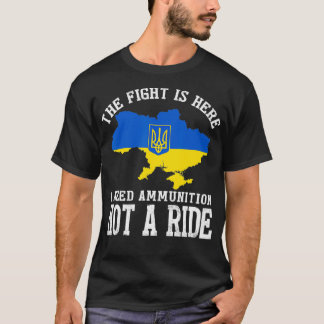 Het gevecht is hier dat ik munitie nodig heb, geen t-shirt