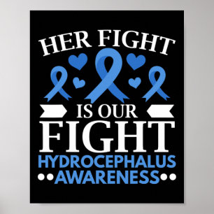 Het gevecht is ons gevecht hersentumor hydrocefalu poster