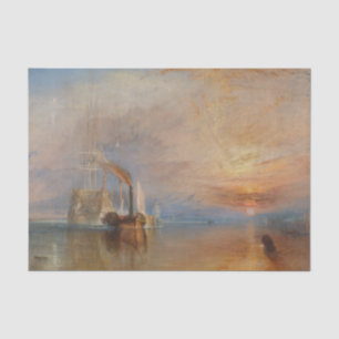 Het gevecht Temeraire Turner Sunset Seascape Tissuepapier