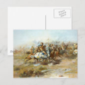 Het gevecht van Charles Marion Russell Briefkaart (Voorkant / Achterkant)