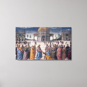 Het geven van de Keys aan St. Peter Canvas Afdruk