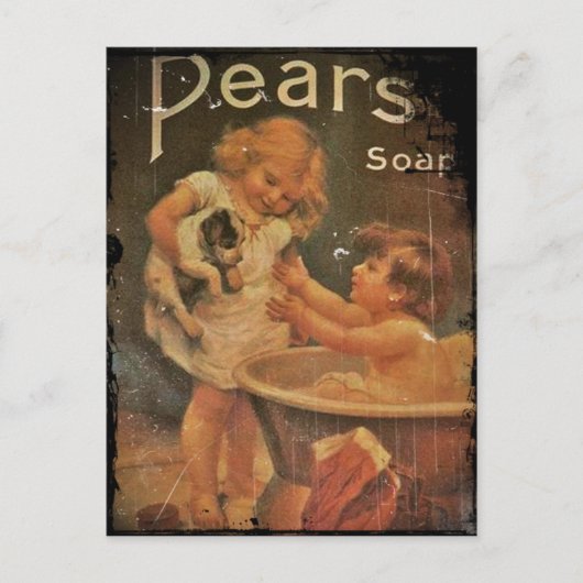 Het geven van Puppy een Bath van Pars Soap Briefkaart (Voorkant)