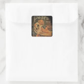 Het geven van Puppy een Bath van Pars Soap Vierkante Sticker (Tas)