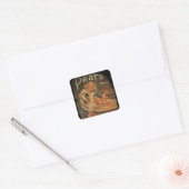 Het geven van Puppy een Bath van Pars Soap Vierkante Sticker (Envelop)