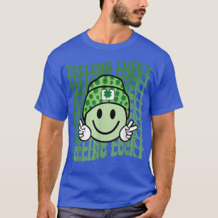 Het gevoel Lucky Smile Face Shamrock St Patrick's  T-shirt