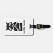 Het gevoel sinister grappig wasbeer bagagelabel (Voorkant horizontaal)