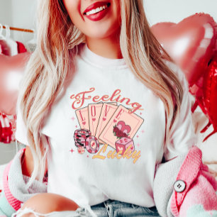 Het gevoel van liefde, geluk, grappige retro t-shirt