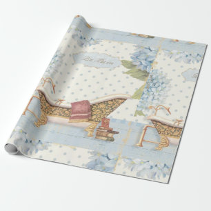 Het gevoelige Vintage Franse Decor van de Cadeaupapier