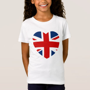 Het gevormde Hart van de Vlag van Union Jack T-shirt