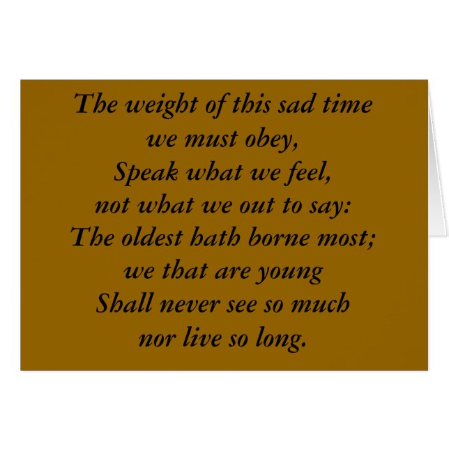 Het gewicht van deze trieste tijd die we moeten ge (Voorkant Horizontaal)