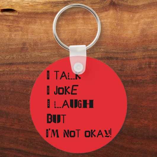 Het gewicht van het lachen - Geestelijke gezondhei Sleutelhanger (Voorkant)