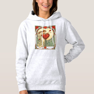 Het Gewicht van Liefde Vintage Art Nouveau Romanti Hoodie
