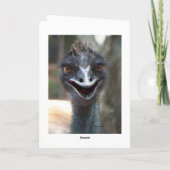 Het gezegde van de emoe HALLO! Het open afbeelding Kaart (Achterkant)