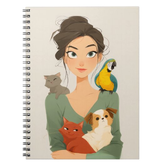 Het gezellige portret van Pet Lover Notitieboek (Voorkant)