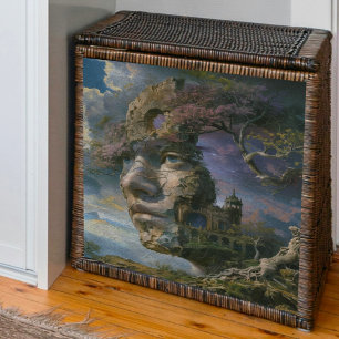 Het gezicht in Cliff Decoupage Tissuepapier