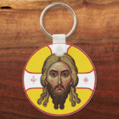 Het gezicht van Christus orthodoxe icoon Sleutelhanger (Voorkant)
