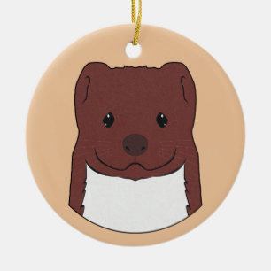Het Gezicht van de wezel Keramisch Ornament