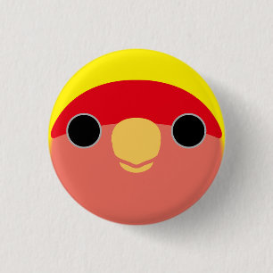 Het gezicht van een Amerikaanse gele perzik-geconf Ronde Button 3,2 Cm