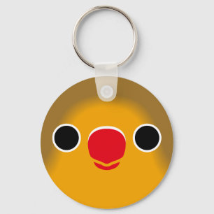 Het gezicht van een Fischer's Lovebird Sleutelhanger