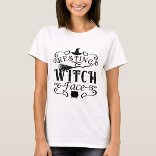 HET GEZICHT VAN EEN Heksenrust Antique Lettertype T-shirt