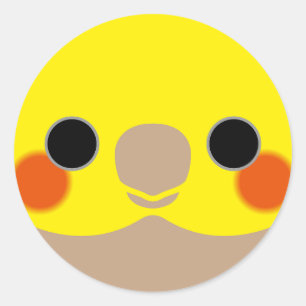Het gezicht van een kaneel mannelijke cocktail ronde sticker