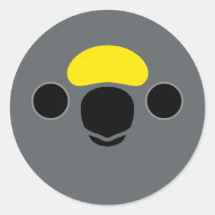 Het gezicht van een Meyer's Parrot Ronde Sticker