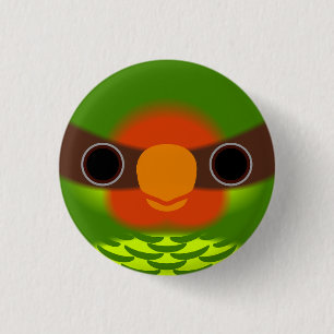 Het gezicht van een Mindanao loriket Ronde Button 3,2 Cm