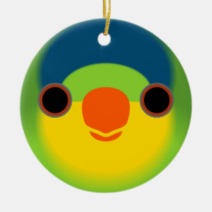 Het gezicht van een Nieuw-Caledonische loriket Keramisch Ornament